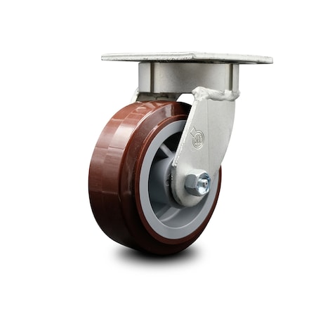 Service Caster 5 Inch Kingpinless Poly on Polyolefin Wheel Swivel Top Plate Caster SCC SCC-KP30S520-PPUR